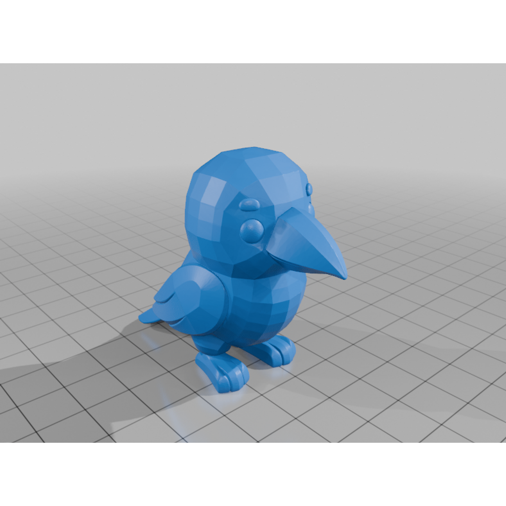 Низкополигональный ворон для Mini Zoo