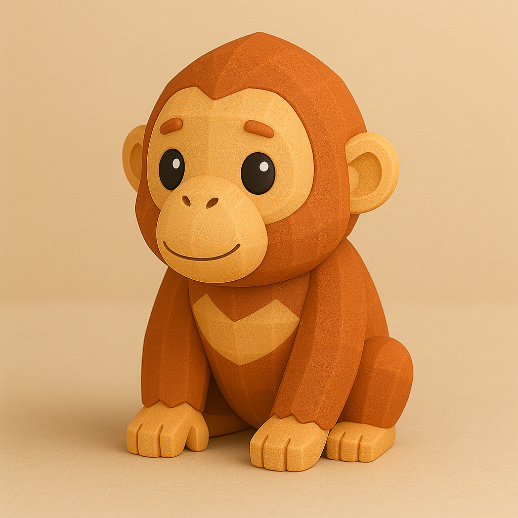 Орангутанг (низкополигональная модель)