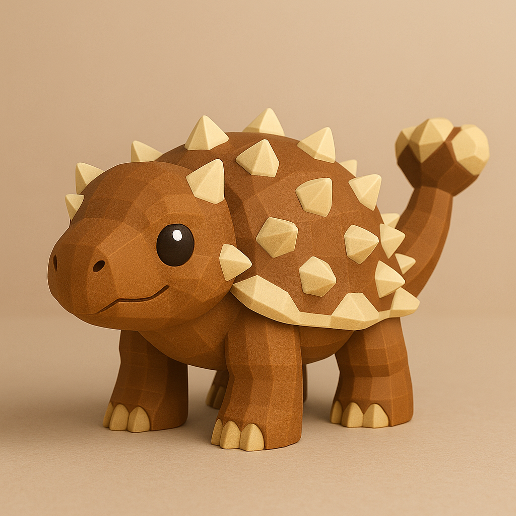 Агрессивный анкилозавр для 3D-печати