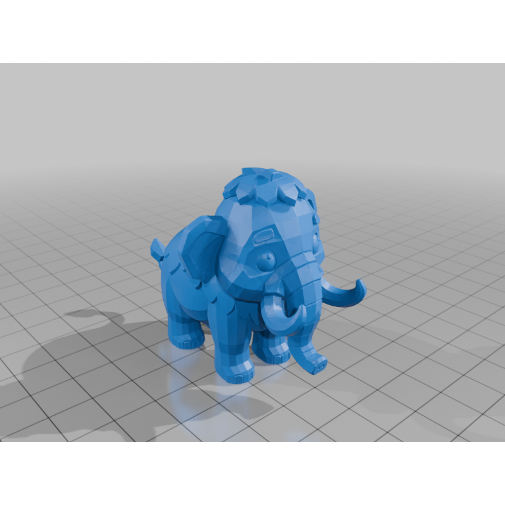 Низкополигональный мамонт