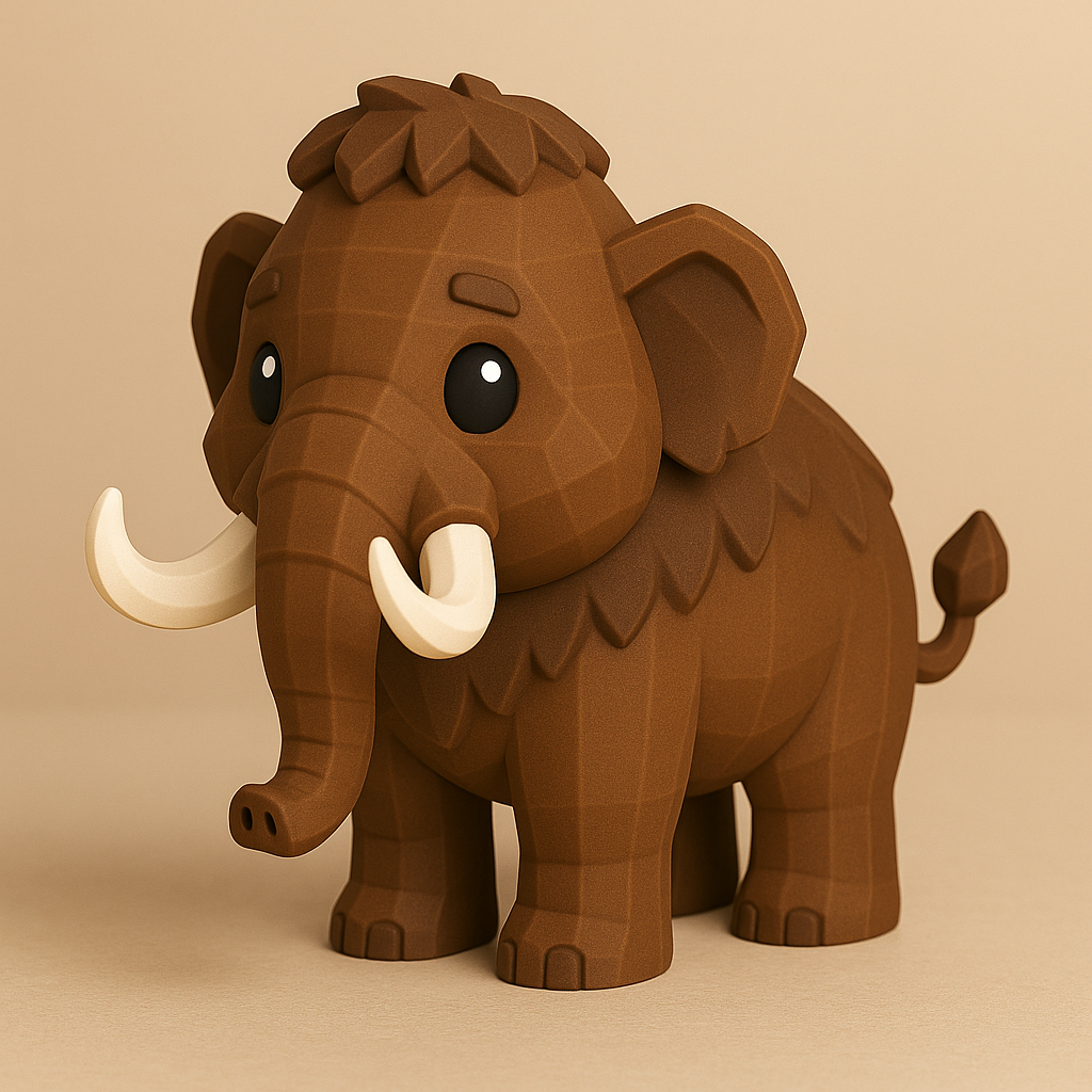 Низкополигональный мамонт