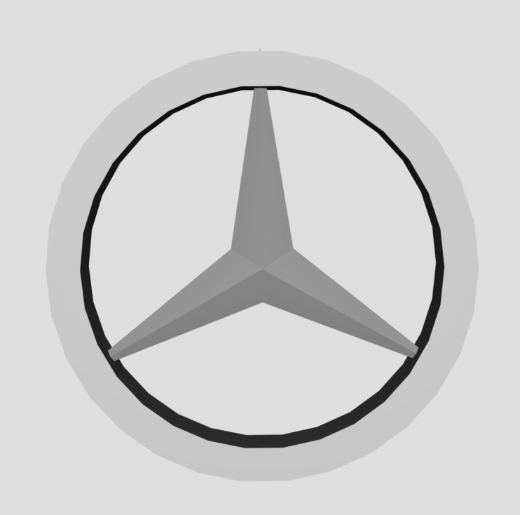 Логотип Mercedes, созданный с помощью openSCAD