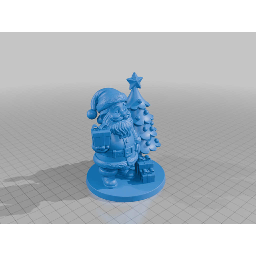 Снеговик с подарками и рождественской елкой