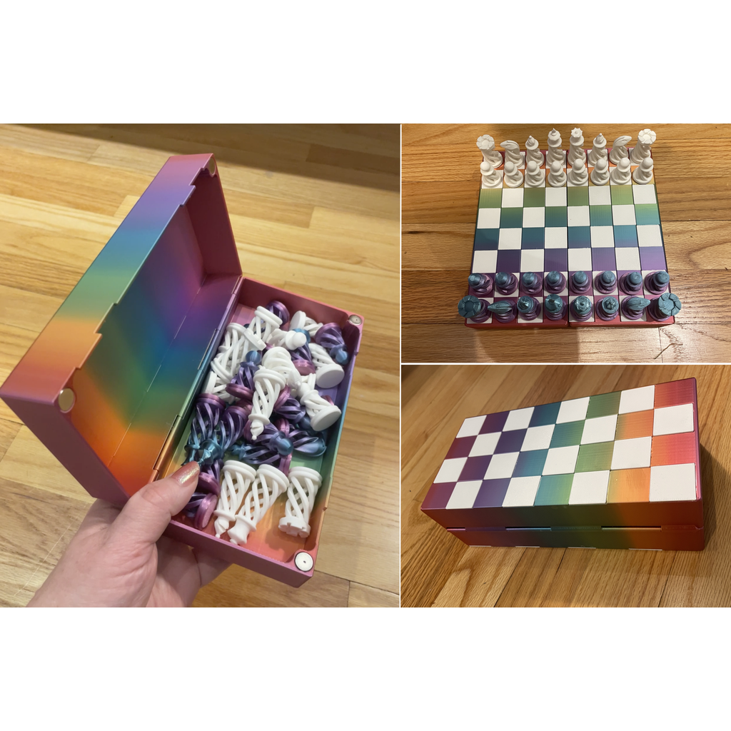 Складная шахматная коробка