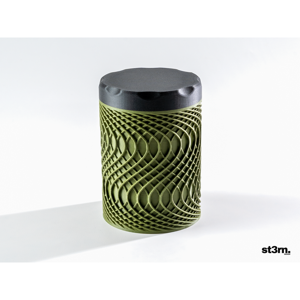 Скульптурный контейнер с изогнутыми линиями