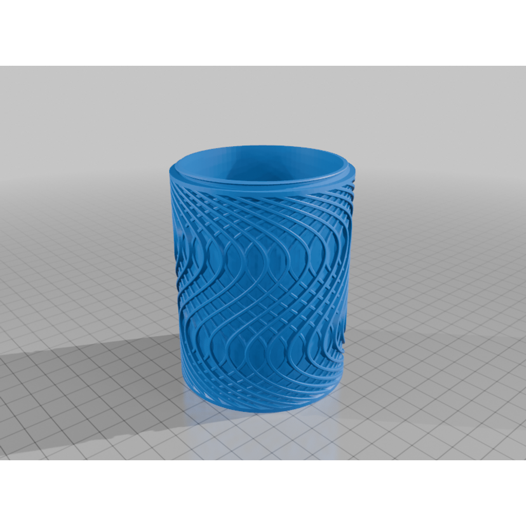 Скульптурный контейнер с изогнутыми линиями