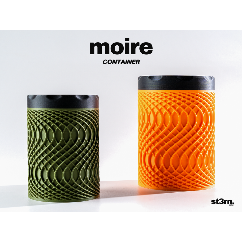 Скульптурный контейнер с изогнутыми линиями