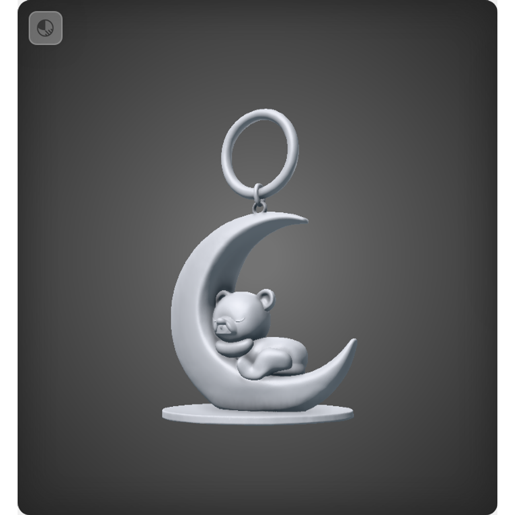 Медведь на полумесяце декор