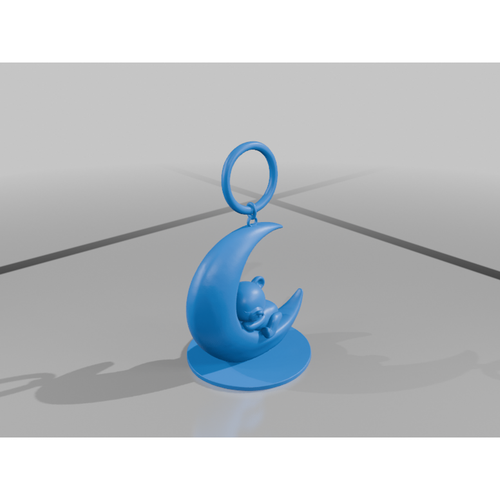 Медведь на полумесяце декор