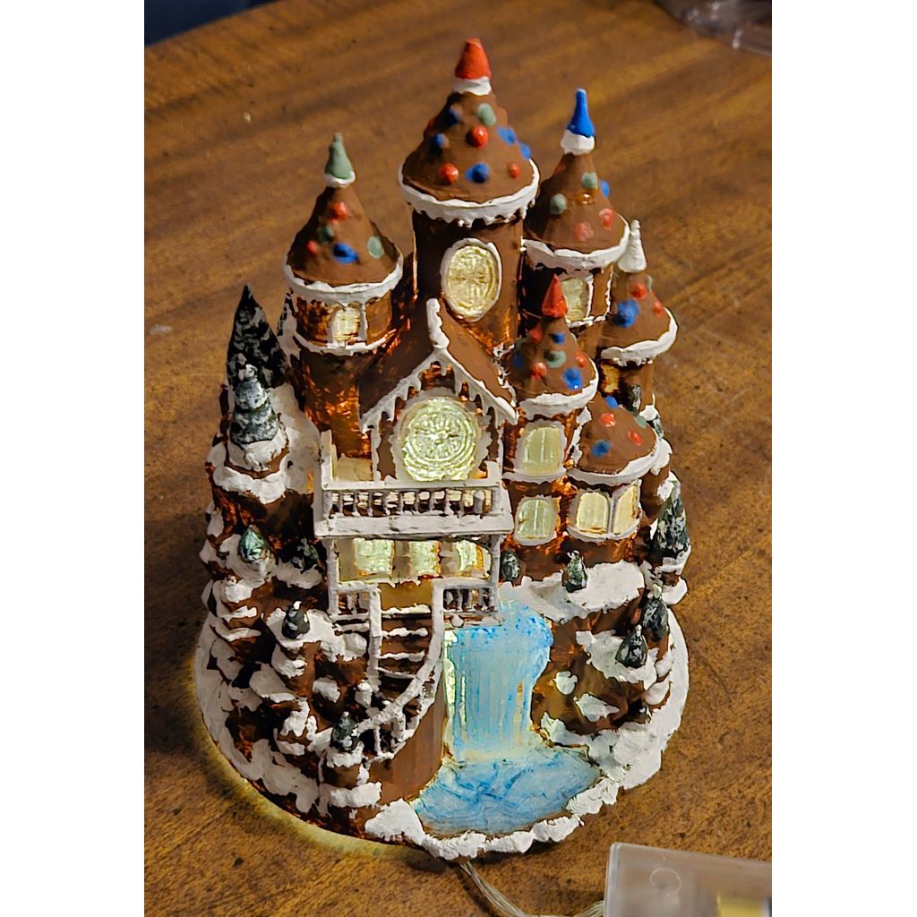 Модель Пряничного Замка с Водопадом