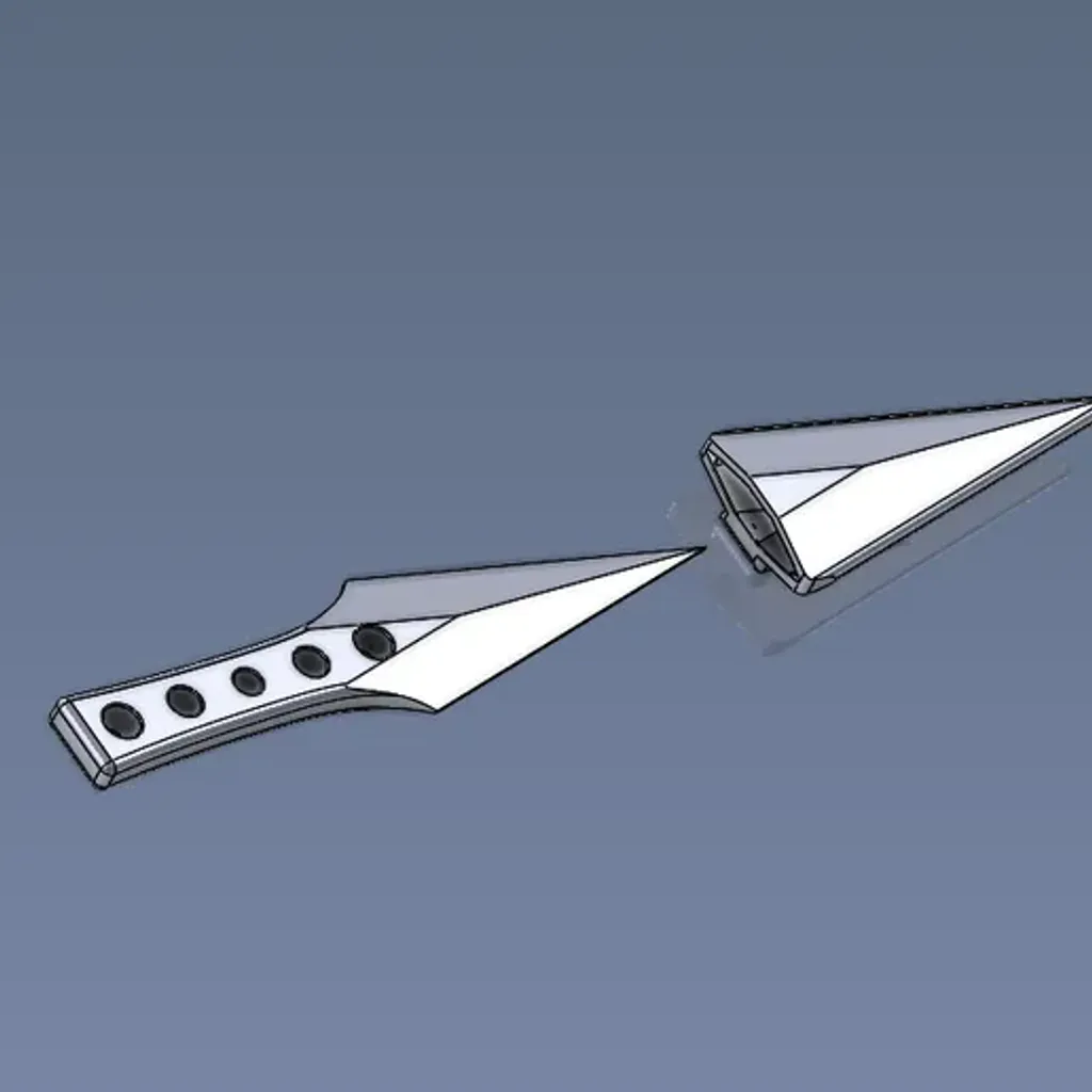 Простой нож для метания с ножнами