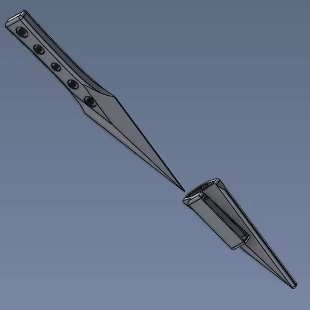 Простой нож для метания с ножнами