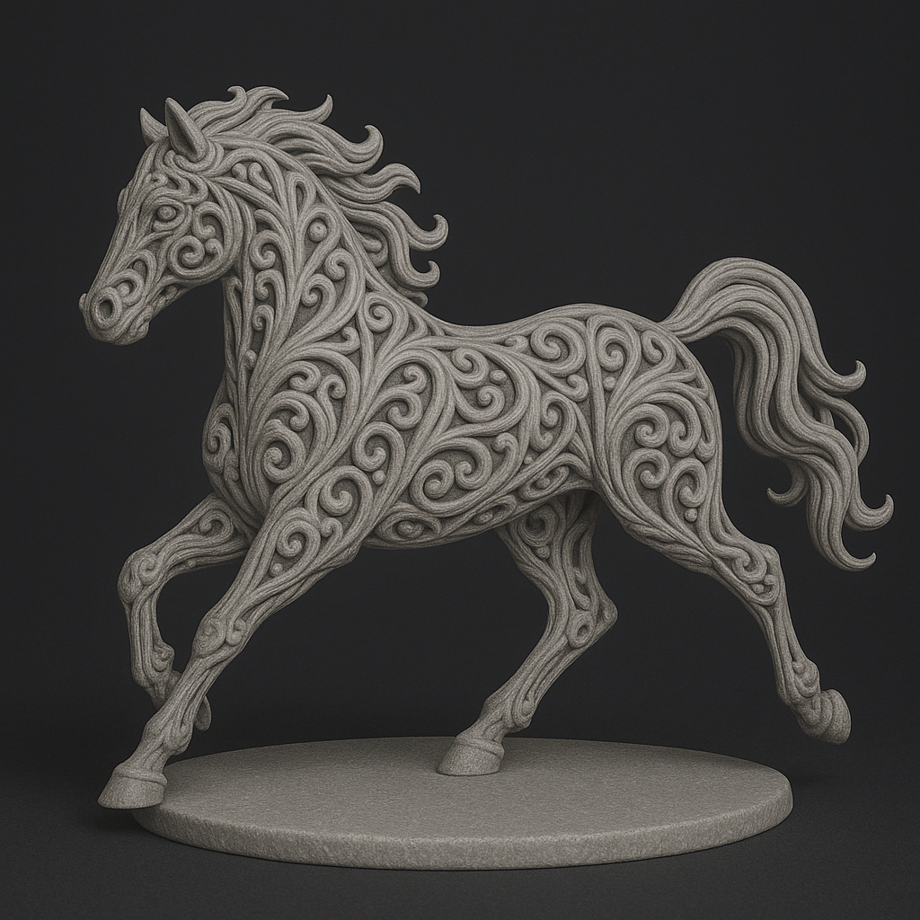 Орнаментальный бегущий жеребец