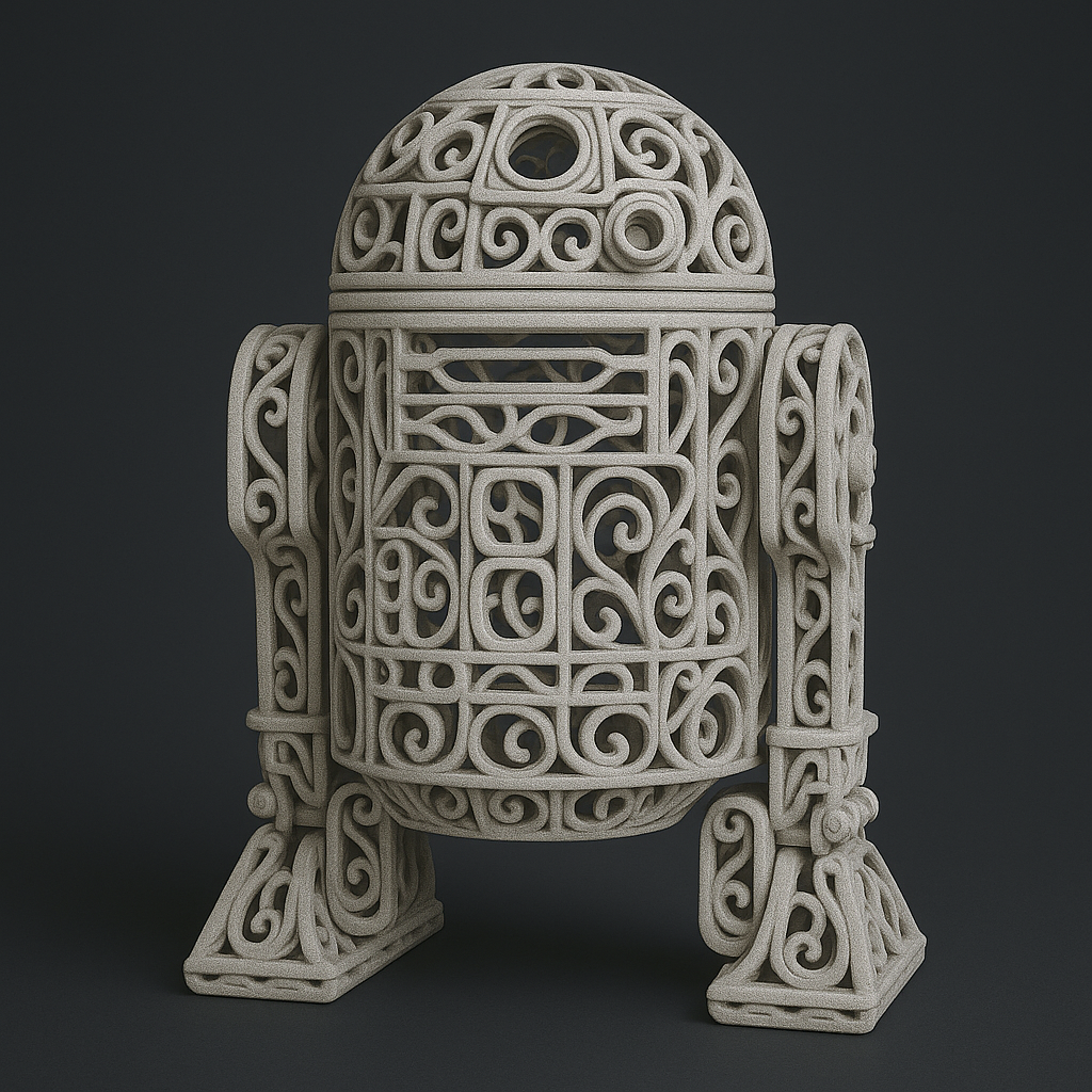 О ornate R2D2 3D модели