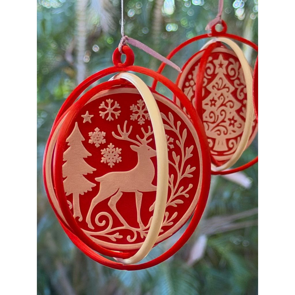 Набор крутящихся рождественских украшений