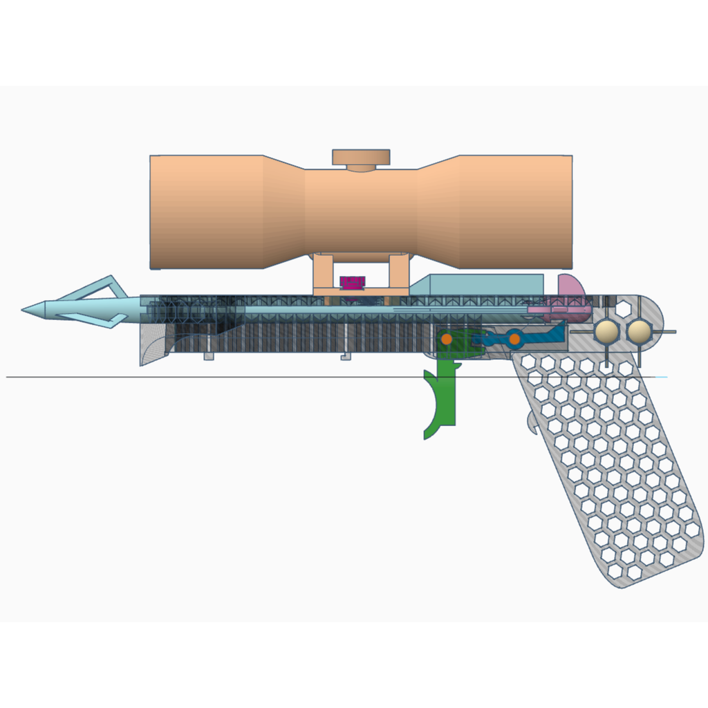 Наружный арбалет с насадным прицелом