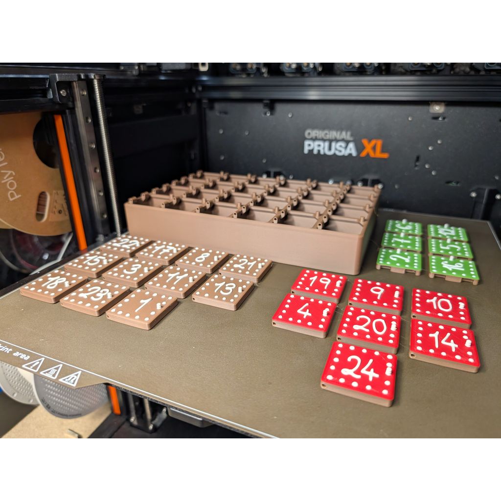 3D Печатаемый рождественский адвент-календарь