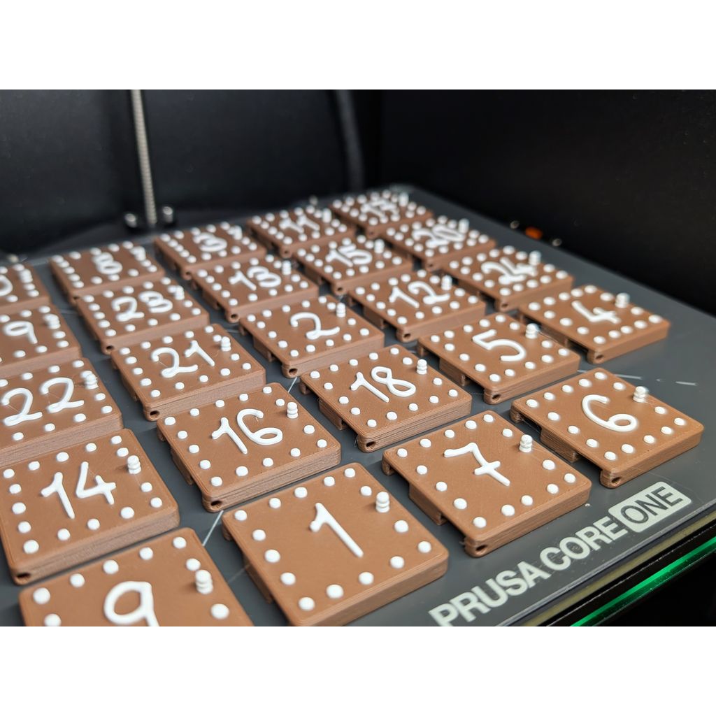 3D Печатаемый рождественский адвент-календарь