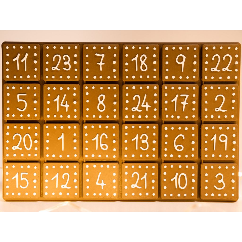 3D Печатаемый рождественский адвент-календарь