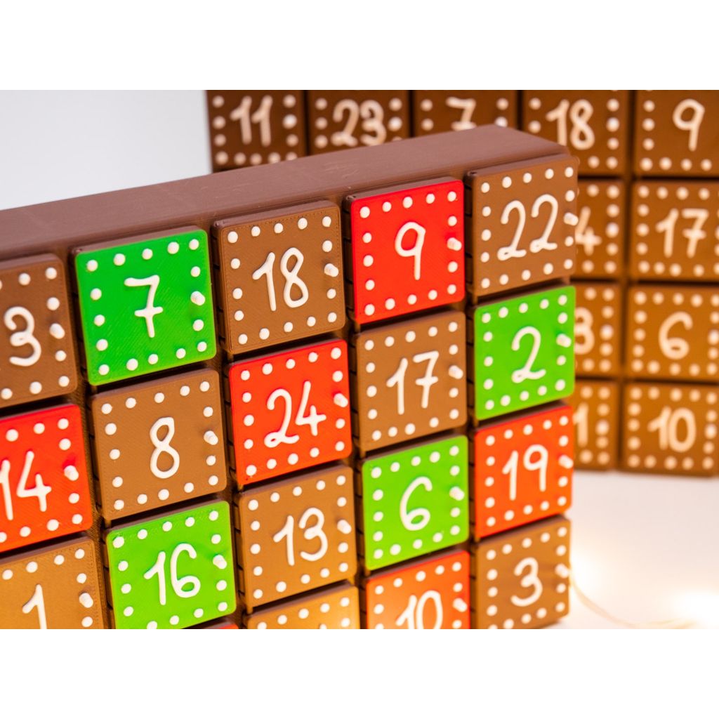 3D Печатаемый рождественский адвент-календарь