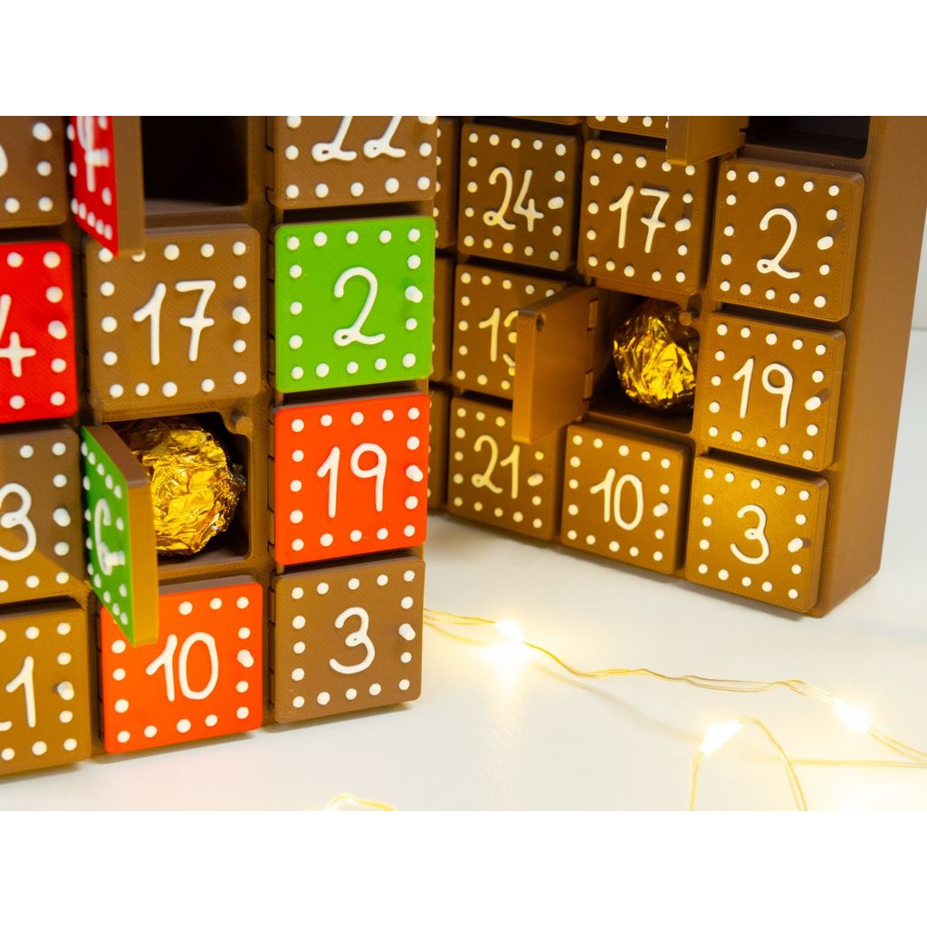 3D Печатаемый рождественский адвент-календарь