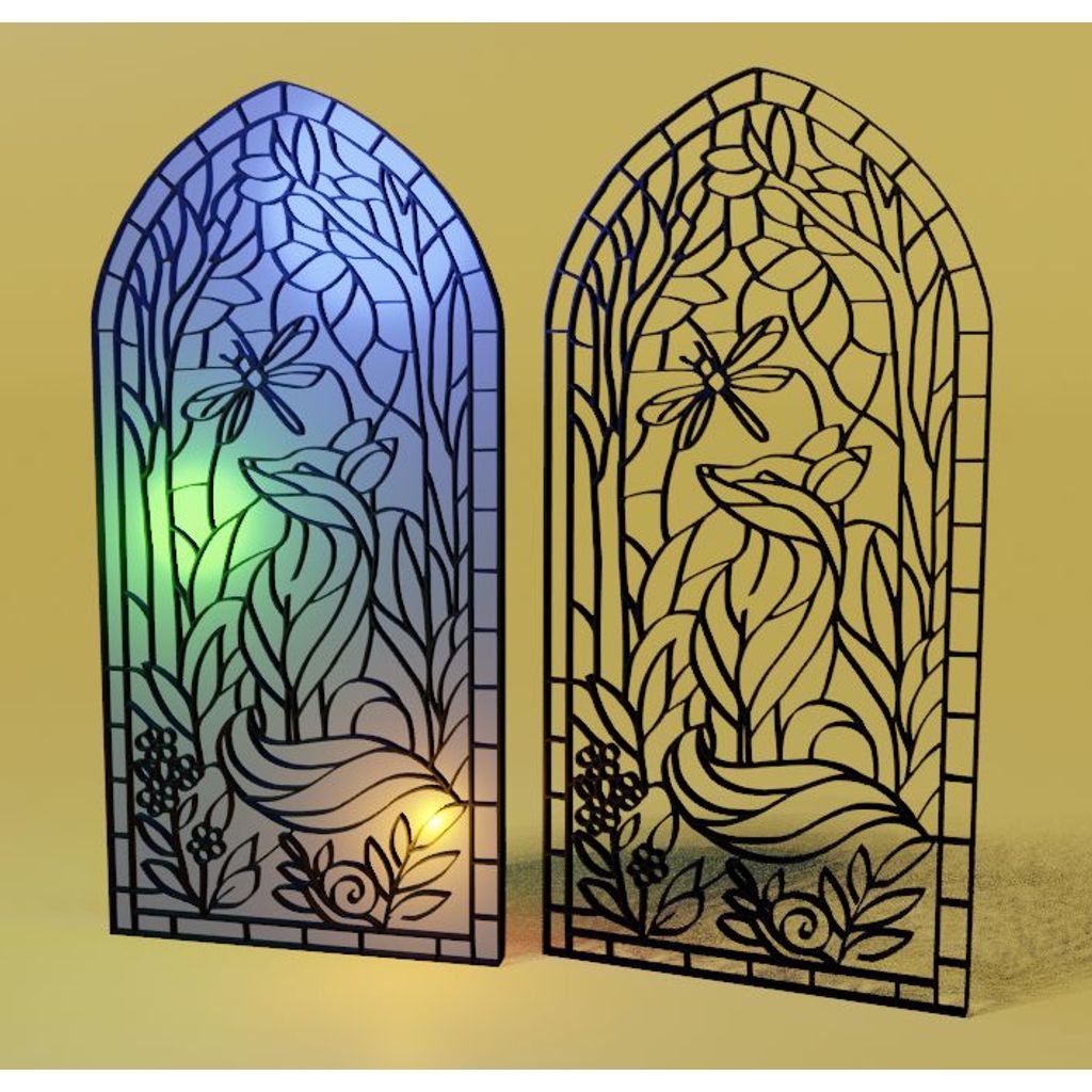 Лисица, Улитка и Бабочка (с фоном и без)