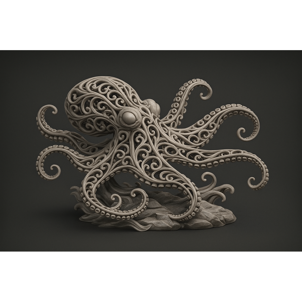 О ornate-осьминог 3D-модели