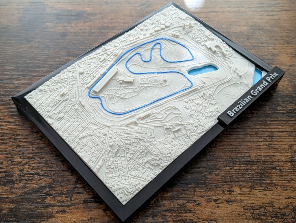 3D Миниатюра Автодрома Интерлагос, Бразилия