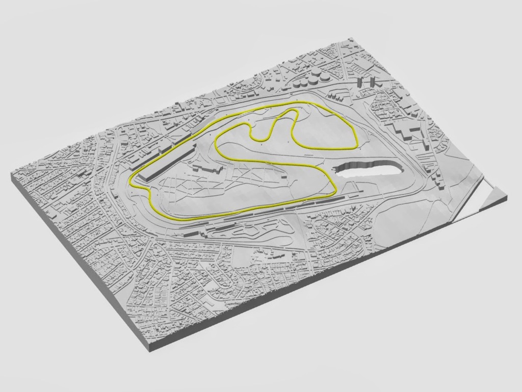 3D Миниатюра Автодрома Интерлагос, Бразилия