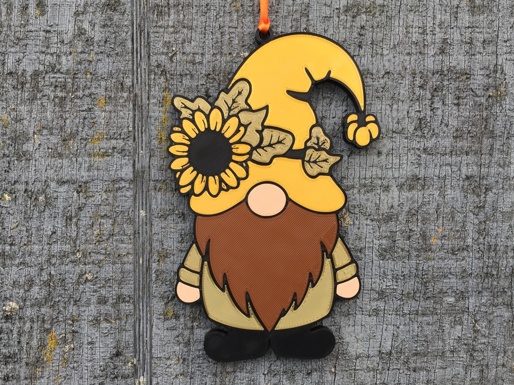 Декорация с гномом для осени