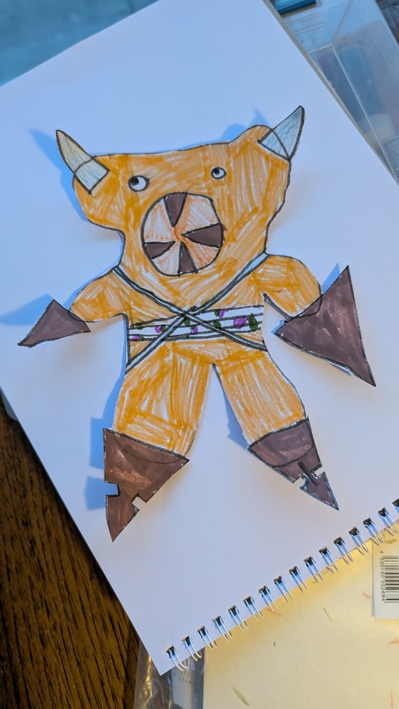 3D модель монстра для DND из детского творчества