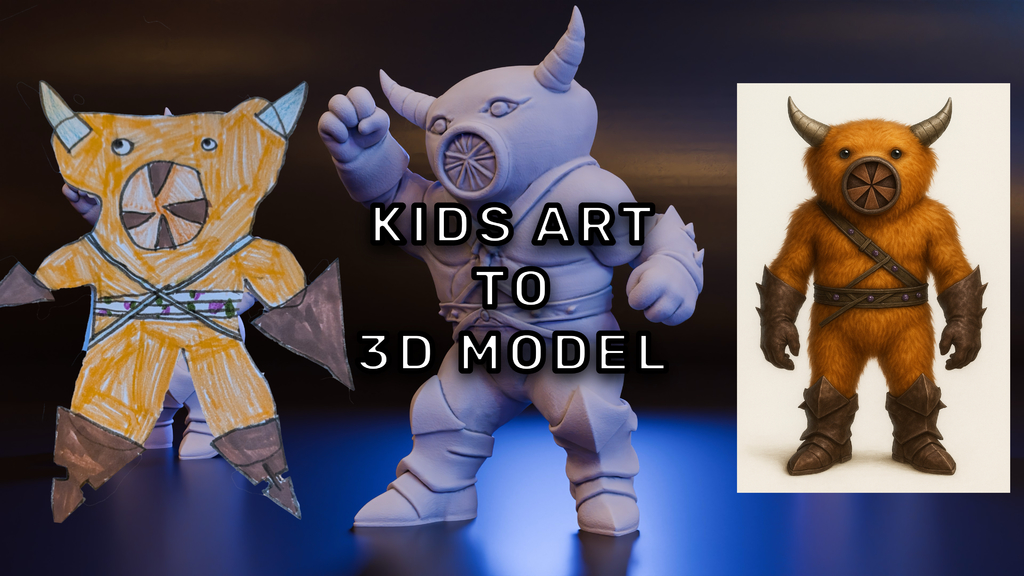 3D модель монстра для DND из детского творчества