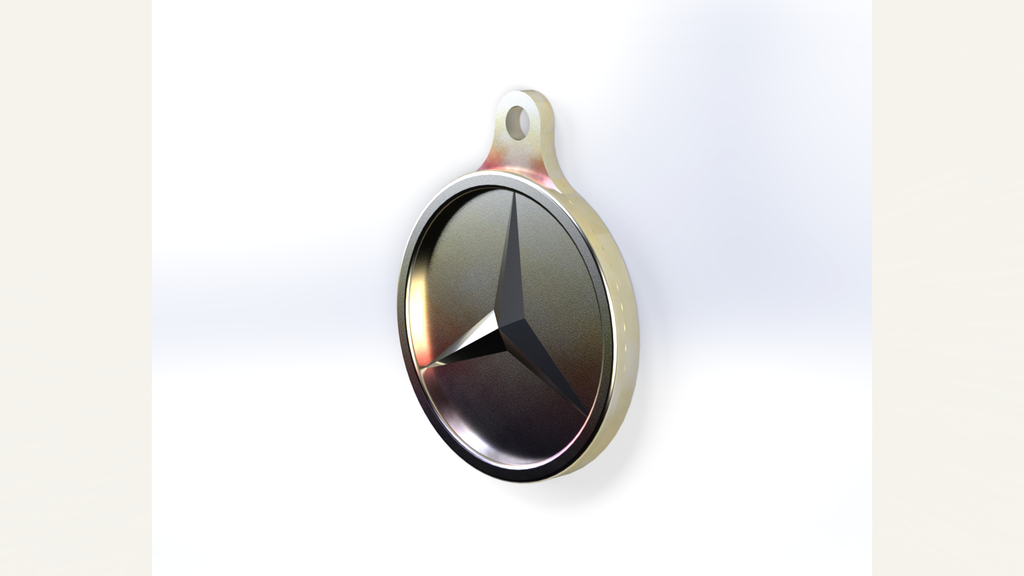 Чертеж небольшого брелка ключа Mercedes-Benz