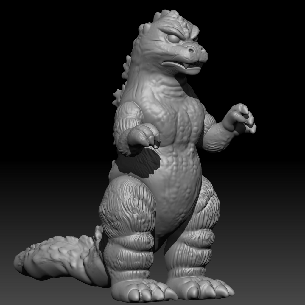 Винтажная модель Годзиллы Софуби