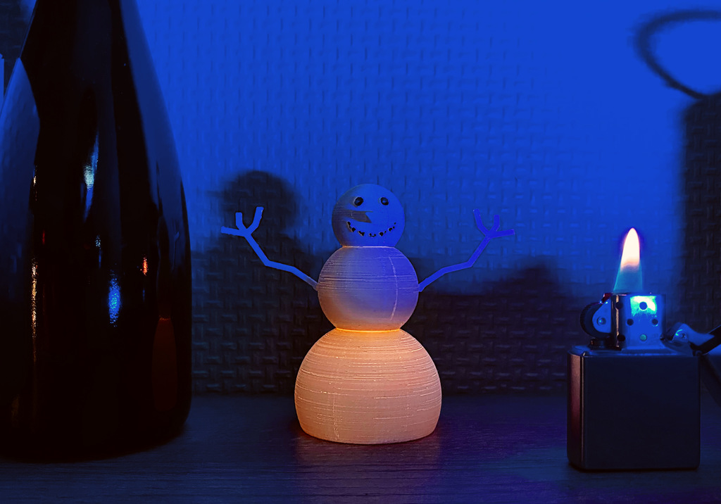 Светящийся снеговик для зимнего декора