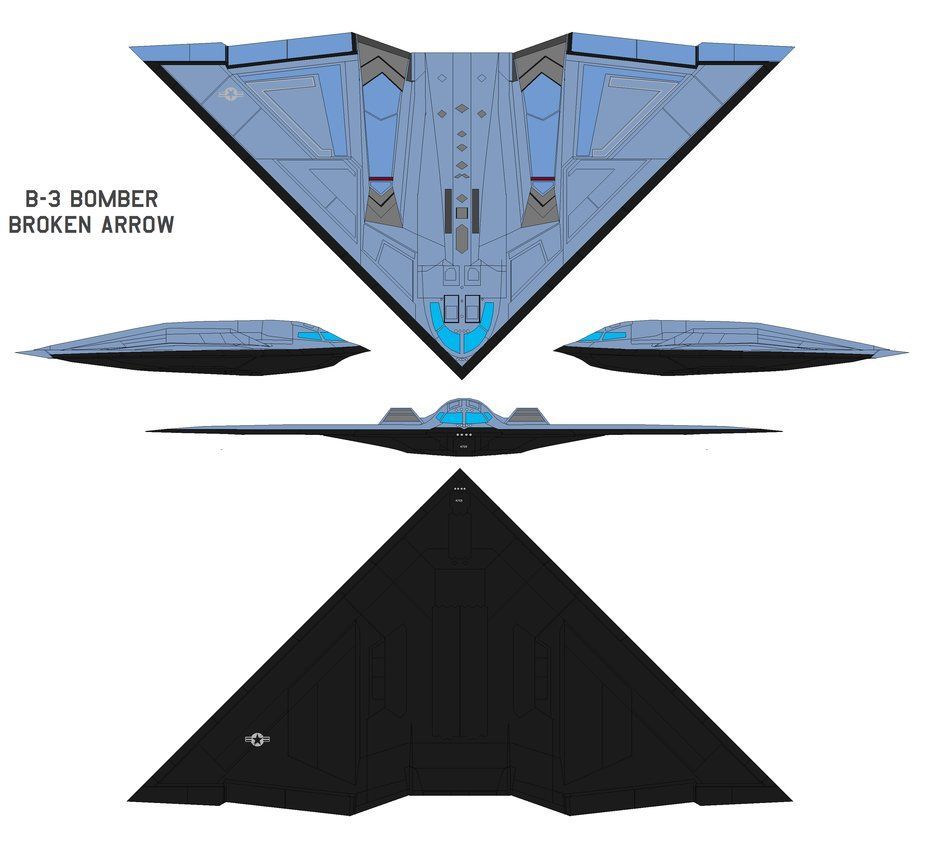 Модель B-3 (вымышленная) с кабиной пилота