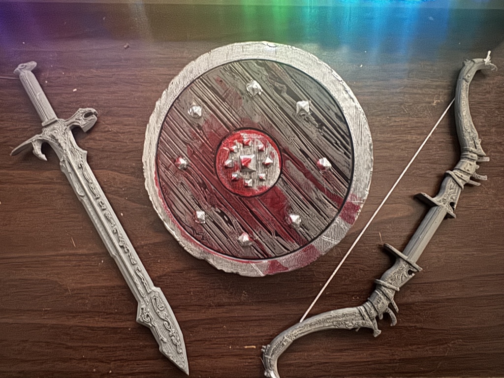 Скелет Древнего Норда и Щит Кровавого