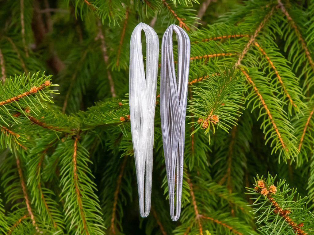 Открытый алмазный сосулька рождественский ornament