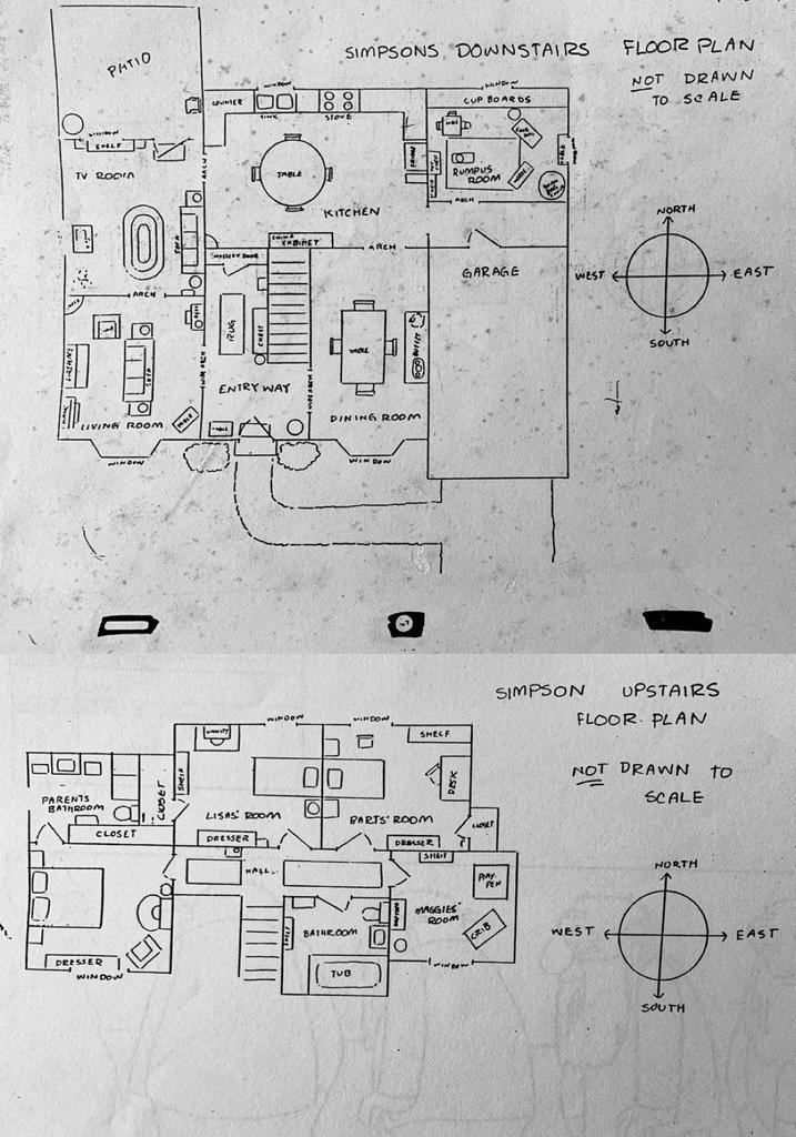 Дом Симпсонов: планы этажей и стены