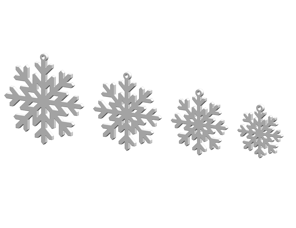 Рождественские украшения - снежинки