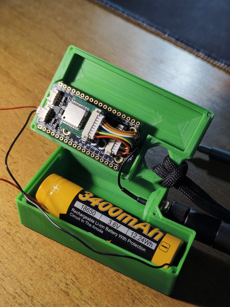 Корпус узла Meshtastic для батареи 18650