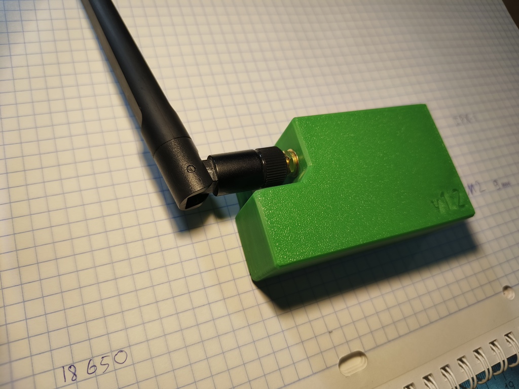 Корпус узла Meshtastic для батареи 18650