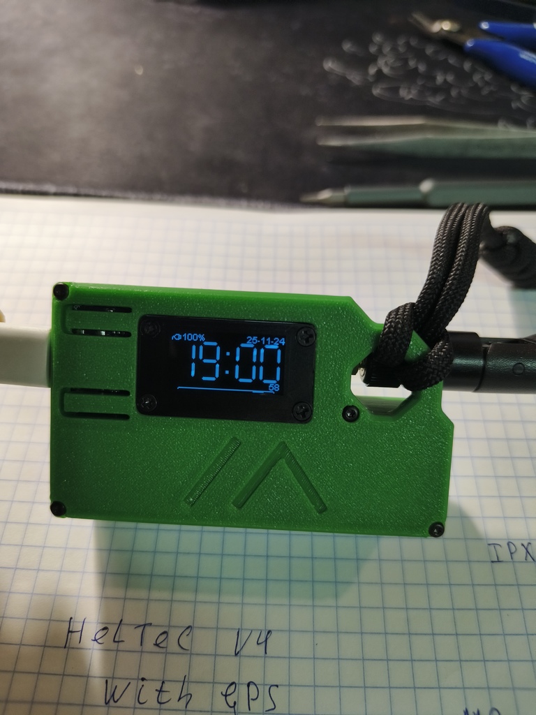 Корпус узла Meshtastic для батареи 18650