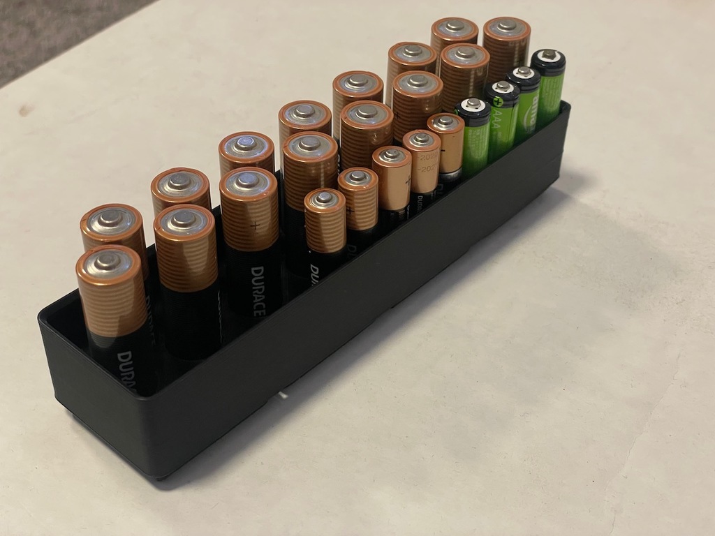 Держатель для батареек AA и AAA Gridfinity 4x1 4u