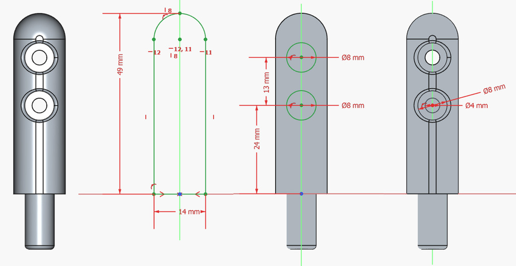 Петли для москитной сетки (мужская и женская части)