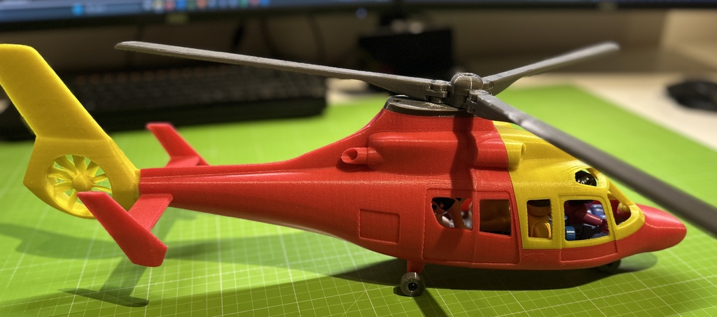 Совместимый с LEGO DUPLO вертолет спасателей