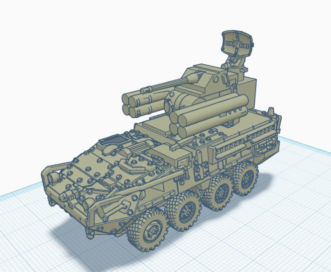 3D модель ADATS с 25мм пушкой