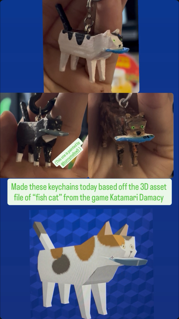 Кот с рыбой из Katamari Damacy