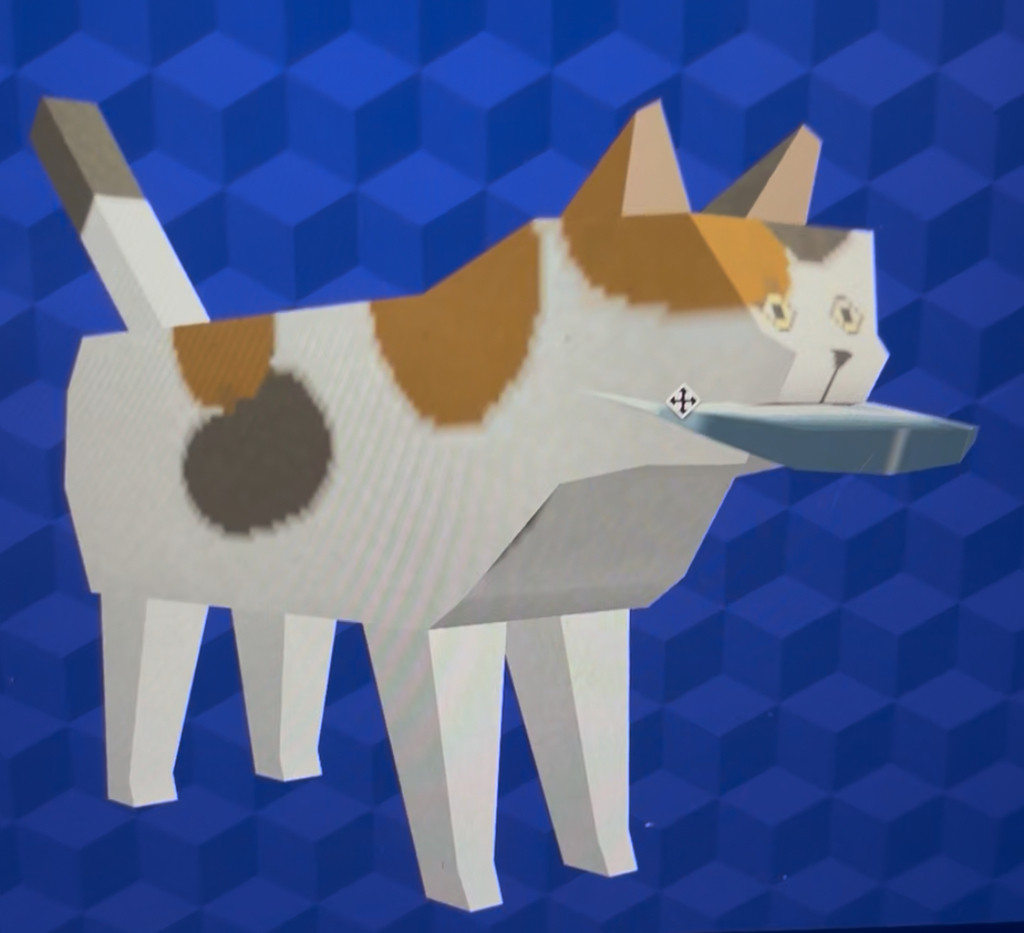 Кот с рыбой из Katamari Damacy