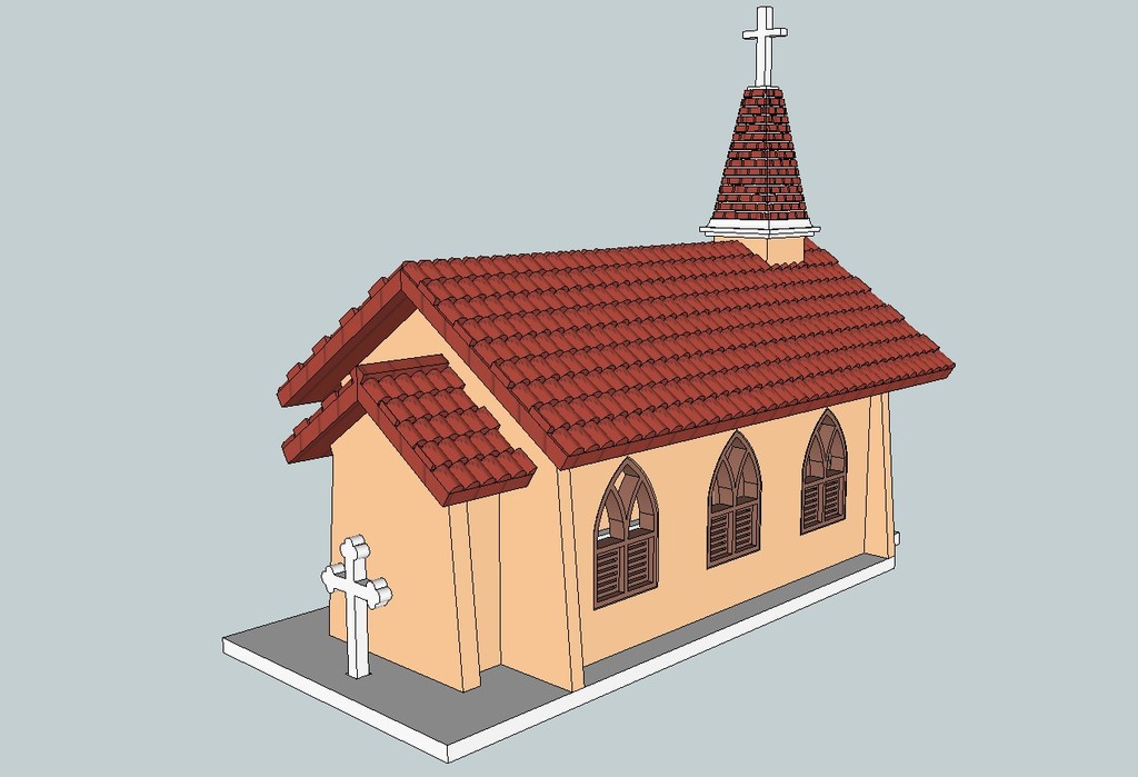 Модель часовни Альто Виста в масштабе HO